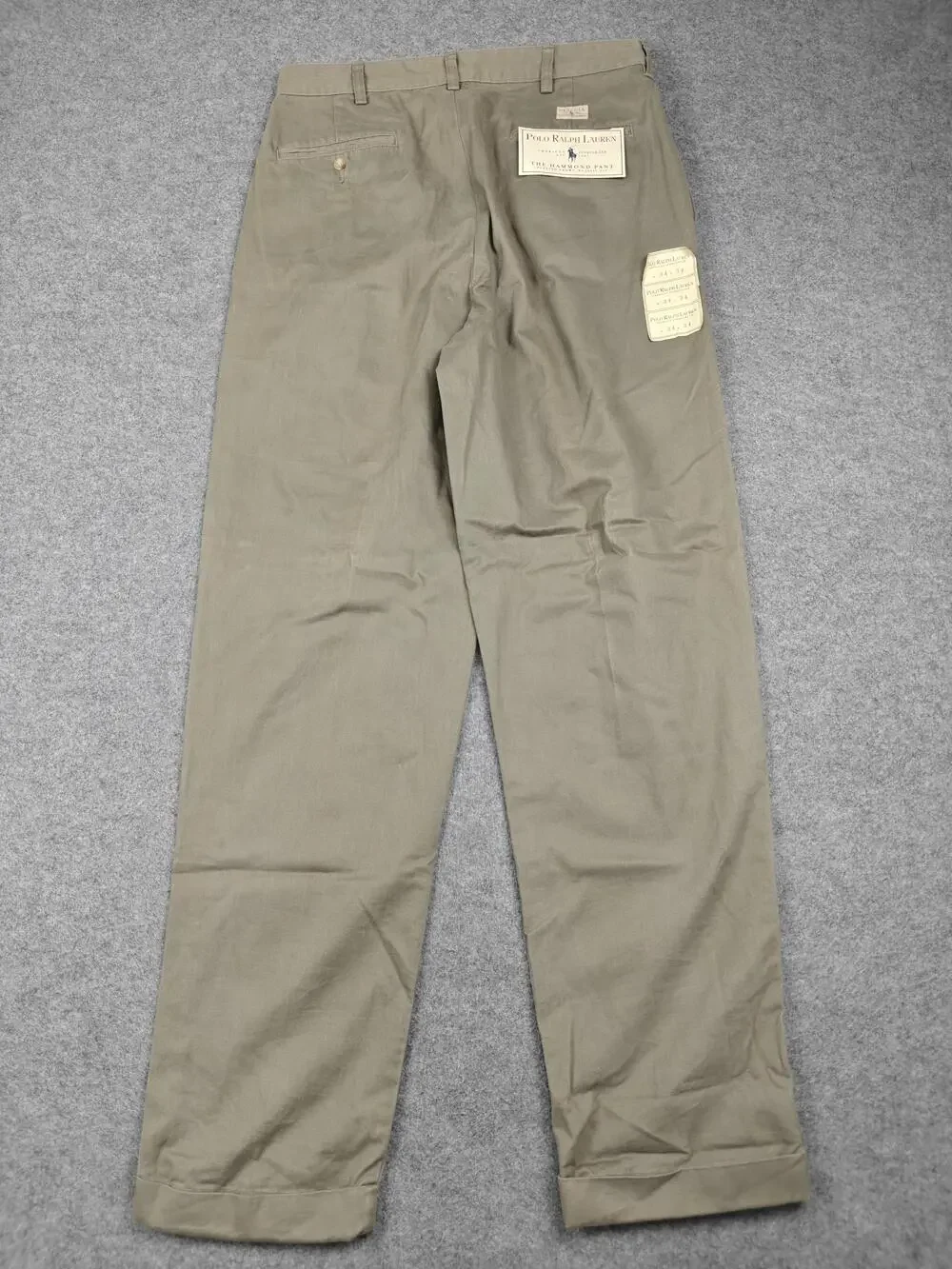 Polo Ralph Lauren Pants Mens 34x34 Beige The Hammond Pant Pleated Classic Fit